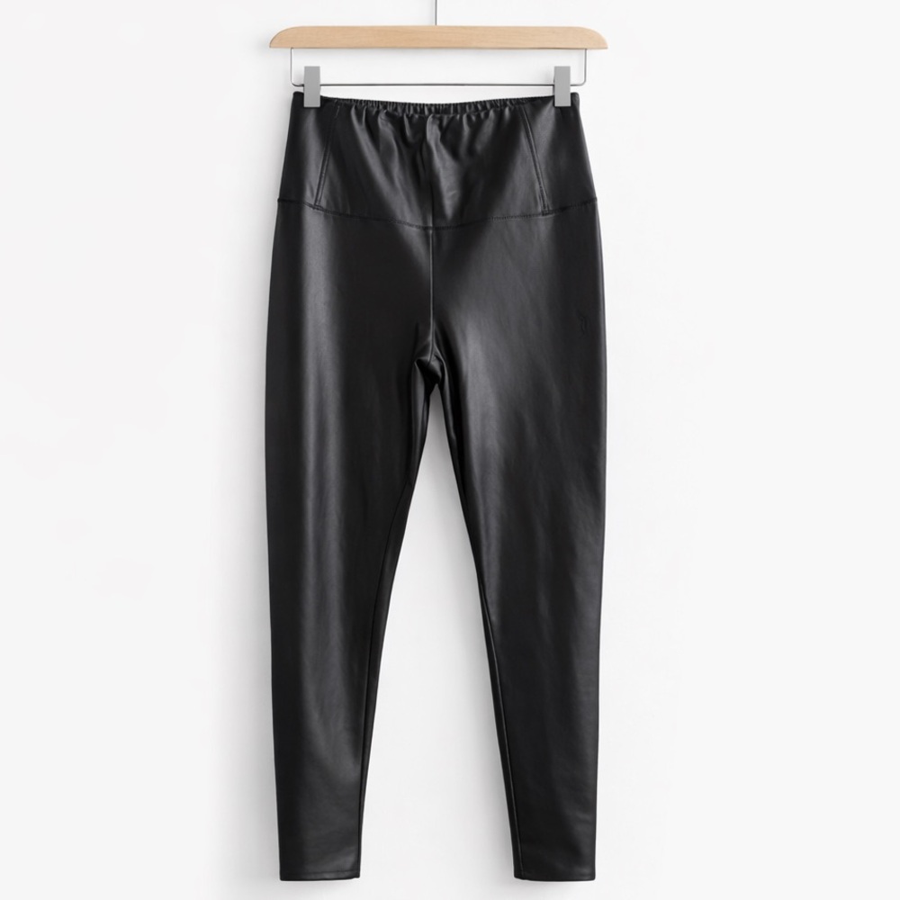 Aritzia Wilfred Free Daria Faux Leather Leggings Black High Rise S